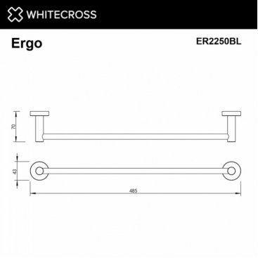Полотенцедержатель Whitecross Ergo ER2250BL черный матовый