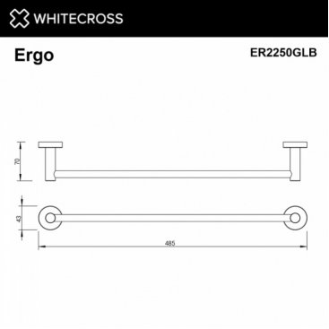 Полотенцедержатель Whitecross Ergo ER2250GLB брашированное золото