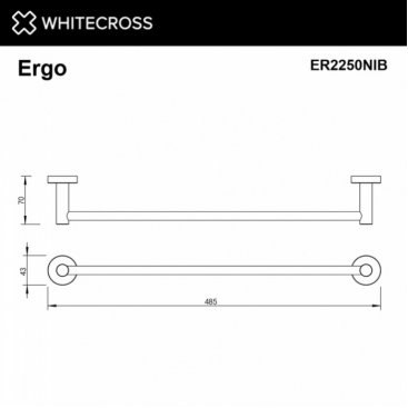Полотенцедержатель Whitecross Ergo ER2250NIB брашированный никель