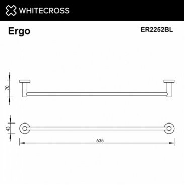 Полотенцедержатель Whitecross Ergo ER2252BL черный матовый