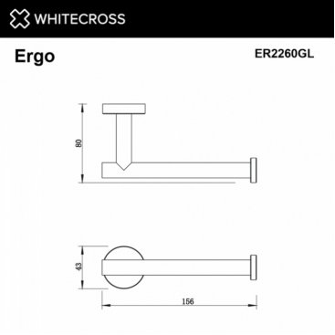 Держатель для бумаги Whitecross Ergo ER2260GL золото