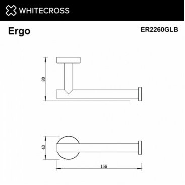 Держатель для бумаги Whitecross Ergo ER2260GLB брашированное золото