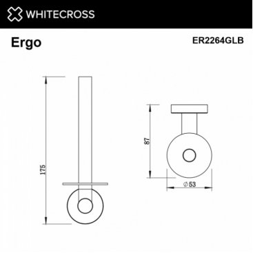 Держатель для бумаги Whitecross Ergo ER2264GLB брашированное золото