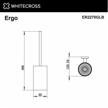 Ершик Whitecross Ergo ER2270GLB брашированное золото