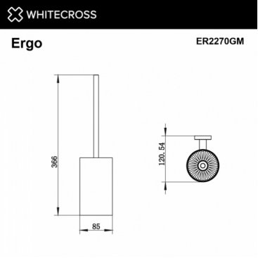 Ершик Whitecross Ergo ER2270GM оружейная сталь