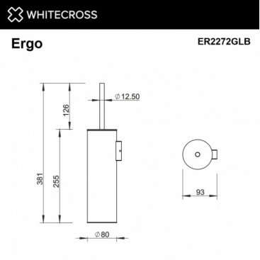 Ершик Whitecross Ergo ER2272GLB брашированное золото