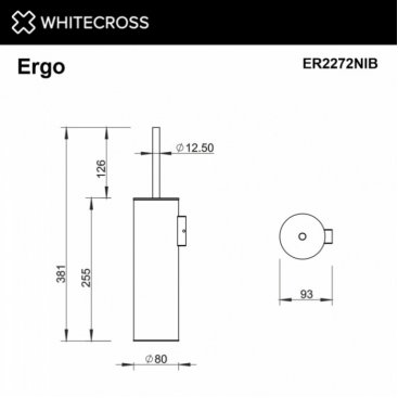 Ершик Whitecross Ergo ER2272NIB брашированный никель