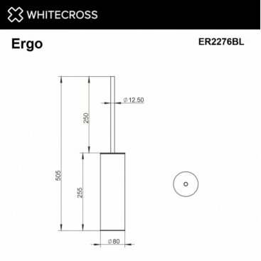 Ершик Whitecross Ergo ER2276BL черный матовый