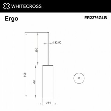 Ершик Whitecross Ergo ER2276GLB брашированное золото
