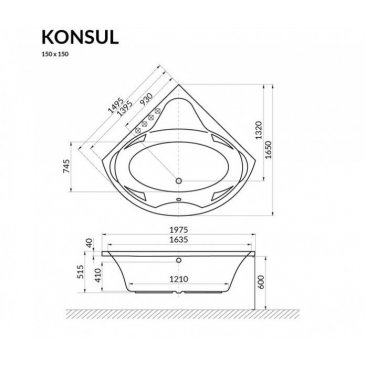 Ванна Whitecross Konsul 150x150