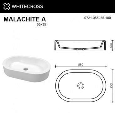 Раковина Whitecross Malachite A 0721.055035.101
