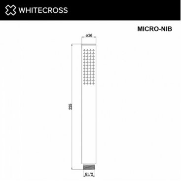 Душевая лейка Whitecross MICRO-NIB брашированный никель