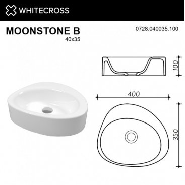 Раковина Whitecross Moonstone B 0728.040035.200