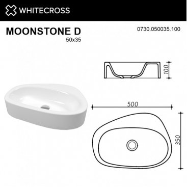 Раковина Whitecross Moonstone D 0730.050035.200