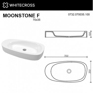 Раковина Whitecross Moonstone F 0732.070035.201