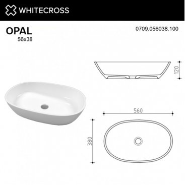 Раковина Whitecross Opal 0709.056038.10100