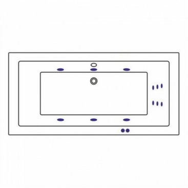 Ванна Whitecross Savia Duo Line 170x80 хром