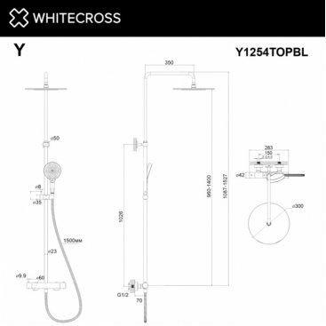 Душевая стойка Whitecross Y Y1254TOPGL