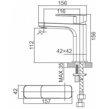 Смеситель для раковины Wonzon&Woghand Arnie WW-691101-MB
